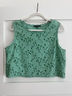 Shore (Brand) Eyelet Crop Top.  Size Medium